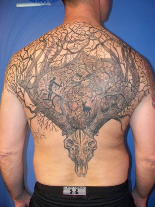 Scull Tree Tattoo